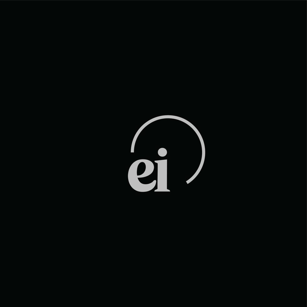 EI initials logo monogram vector