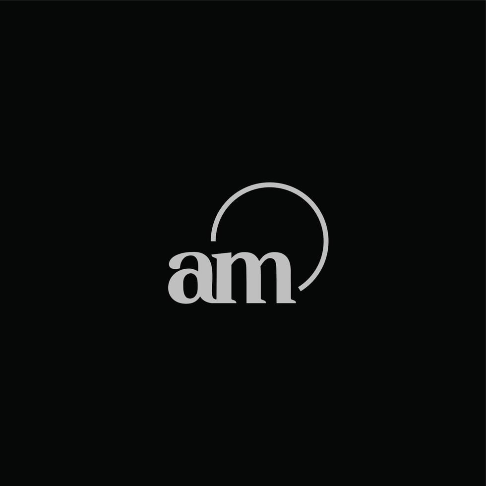 AM initials logo monogram vector