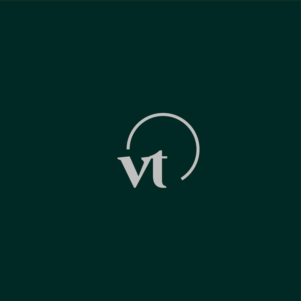 VT initials logo monogram vector