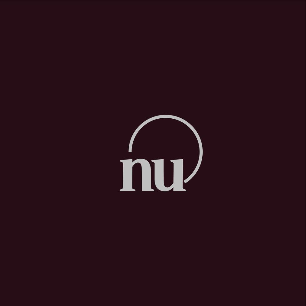 NU initials logo monogram vector