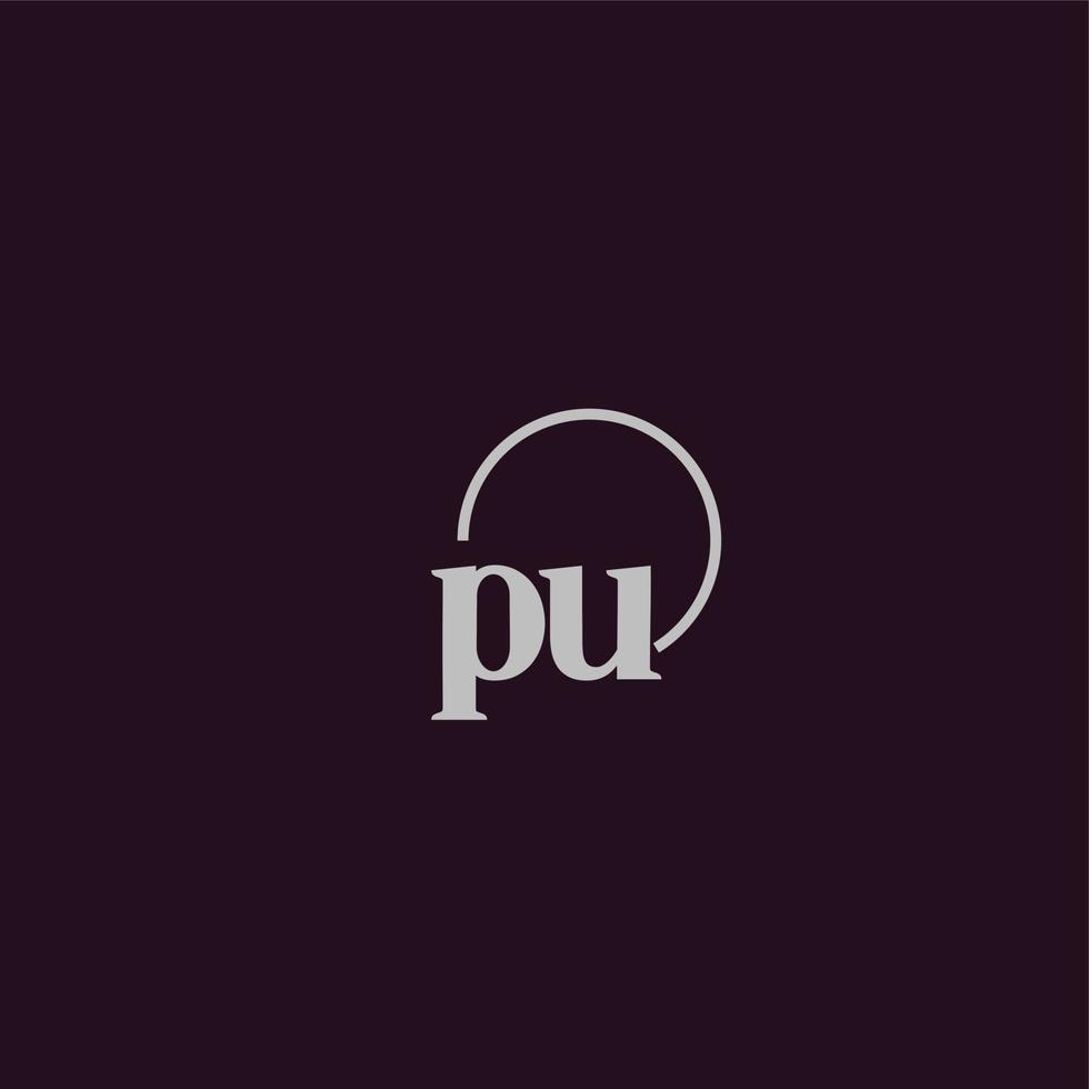 PU initials logo monogram vector