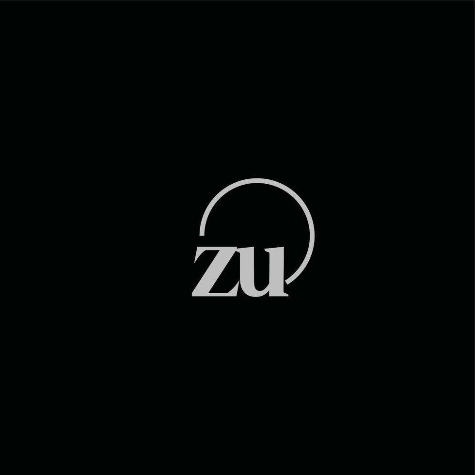 ZU initials logo monogram vector