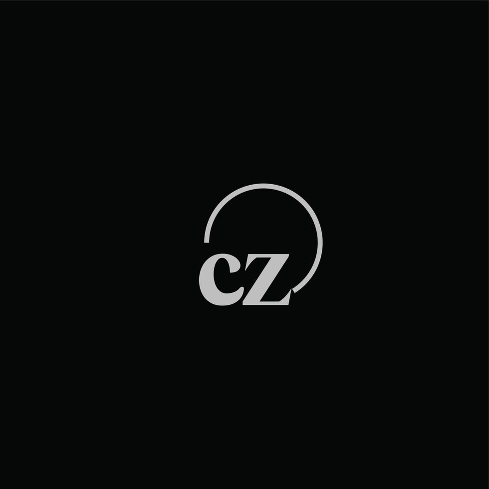 CZ initials logo monogram vector