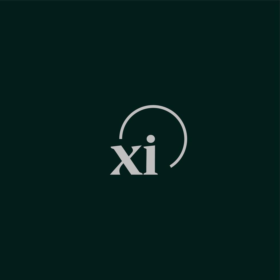 XI initials logo monogram vector