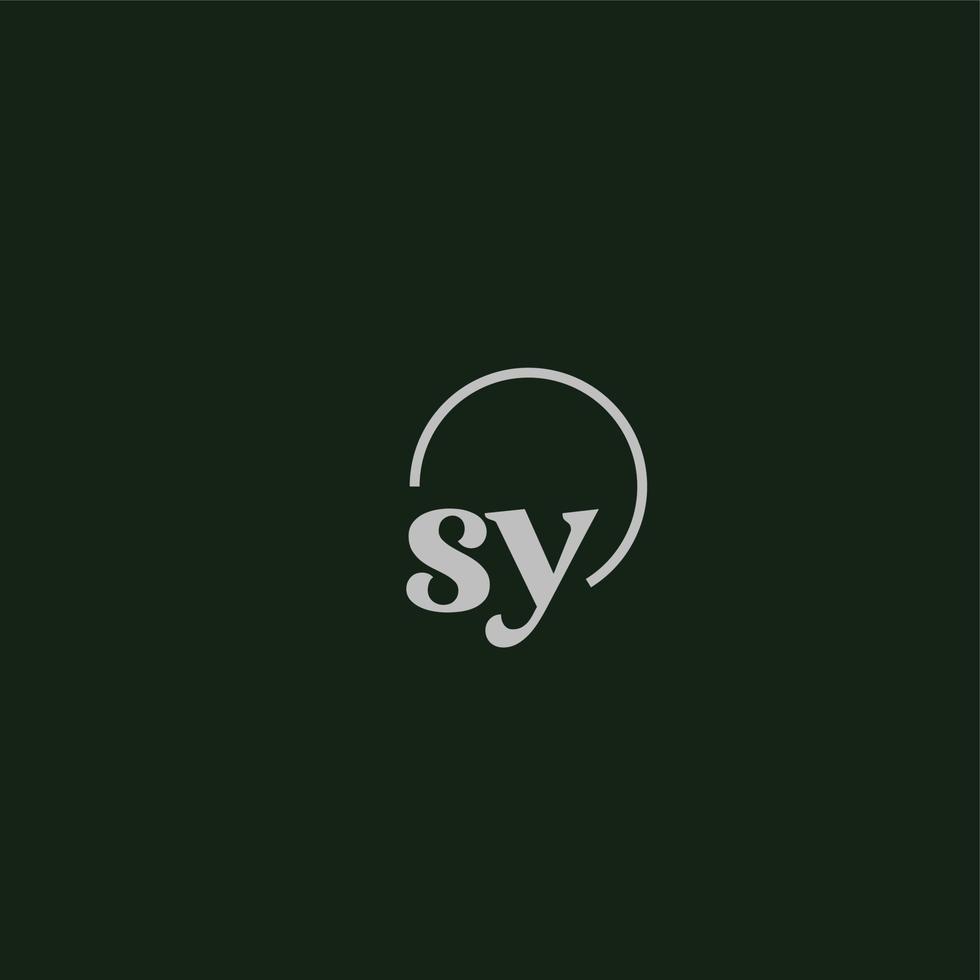 SY initials logo monogram vector