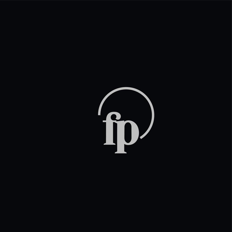 FP initials logo monogram vector