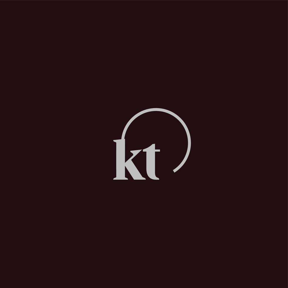 KT initials logo monogram vector