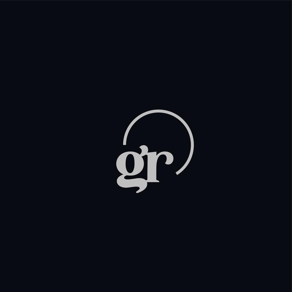 GR initials logo monogram vector