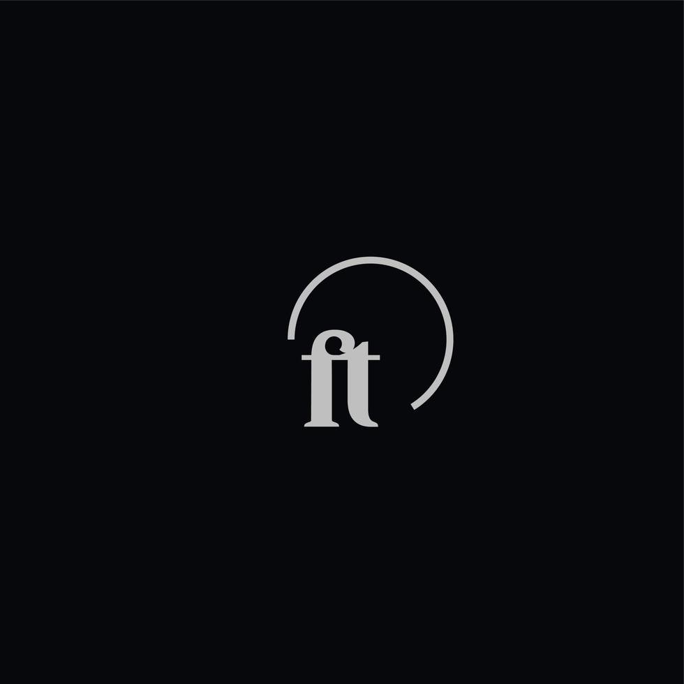 FT initials logo monogram vector