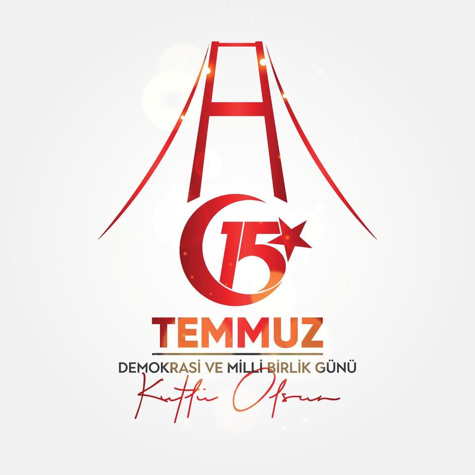 July 15 The Day of Democracy and National Unity. vector