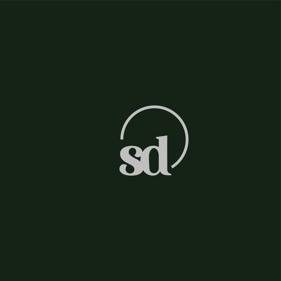 SD initials logo monogram vector