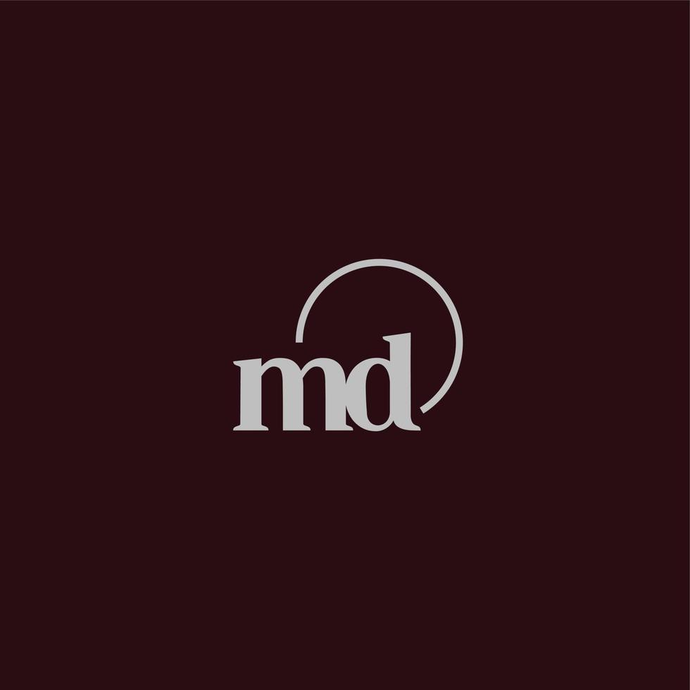 MD initials logo monogram vector