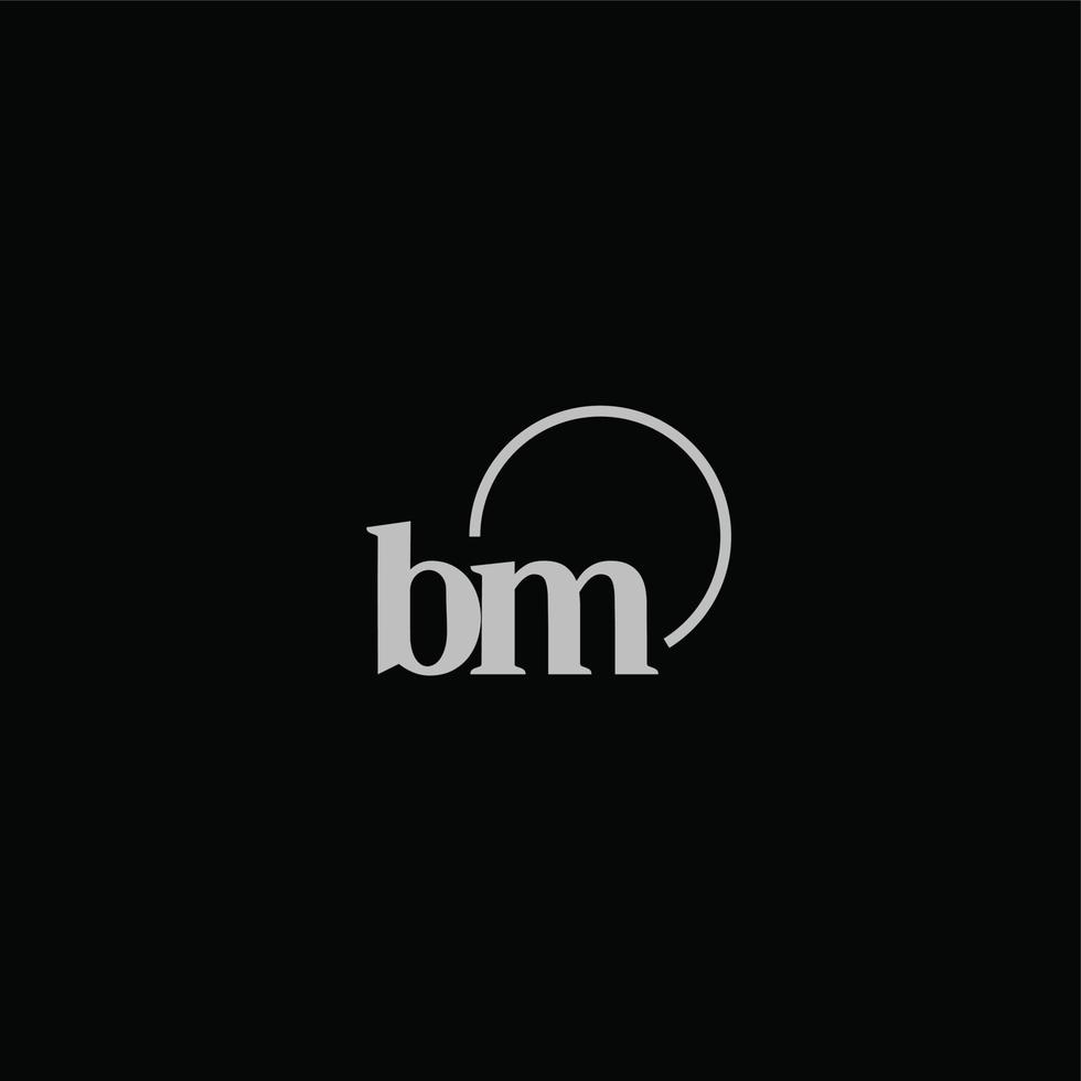 BM initials logo monogram vector