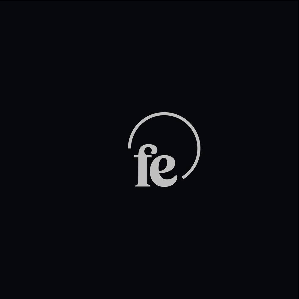 FE initials logo monogram vector