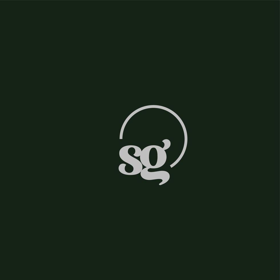 SG initials logo monogram vector