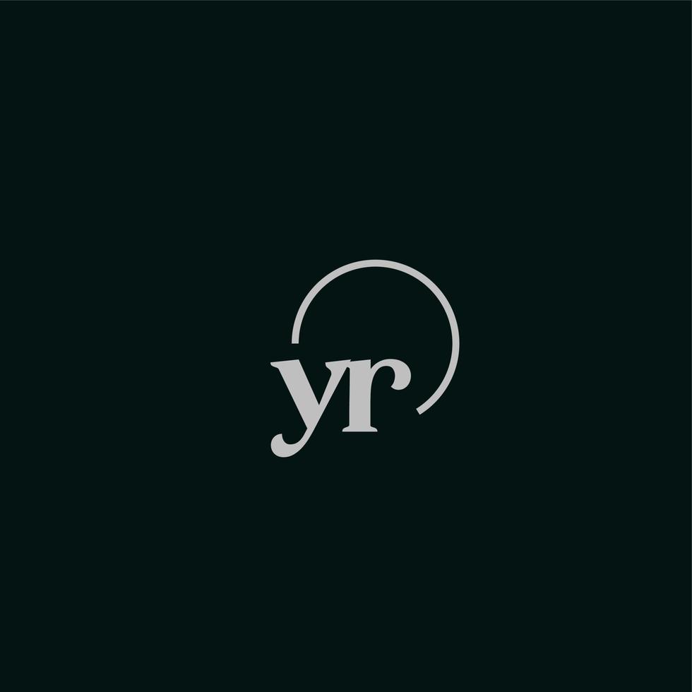 YR initials logo monogram vector