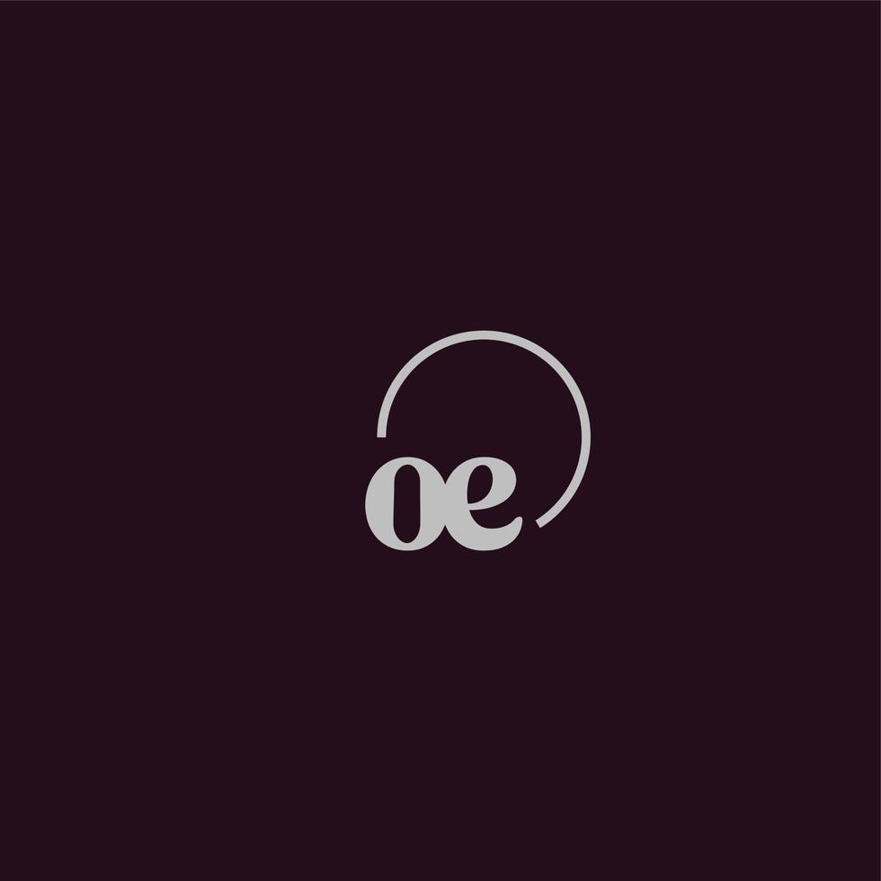 OE initials logo monogram vector