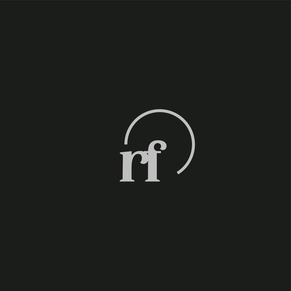 RF initials logo monogram vector