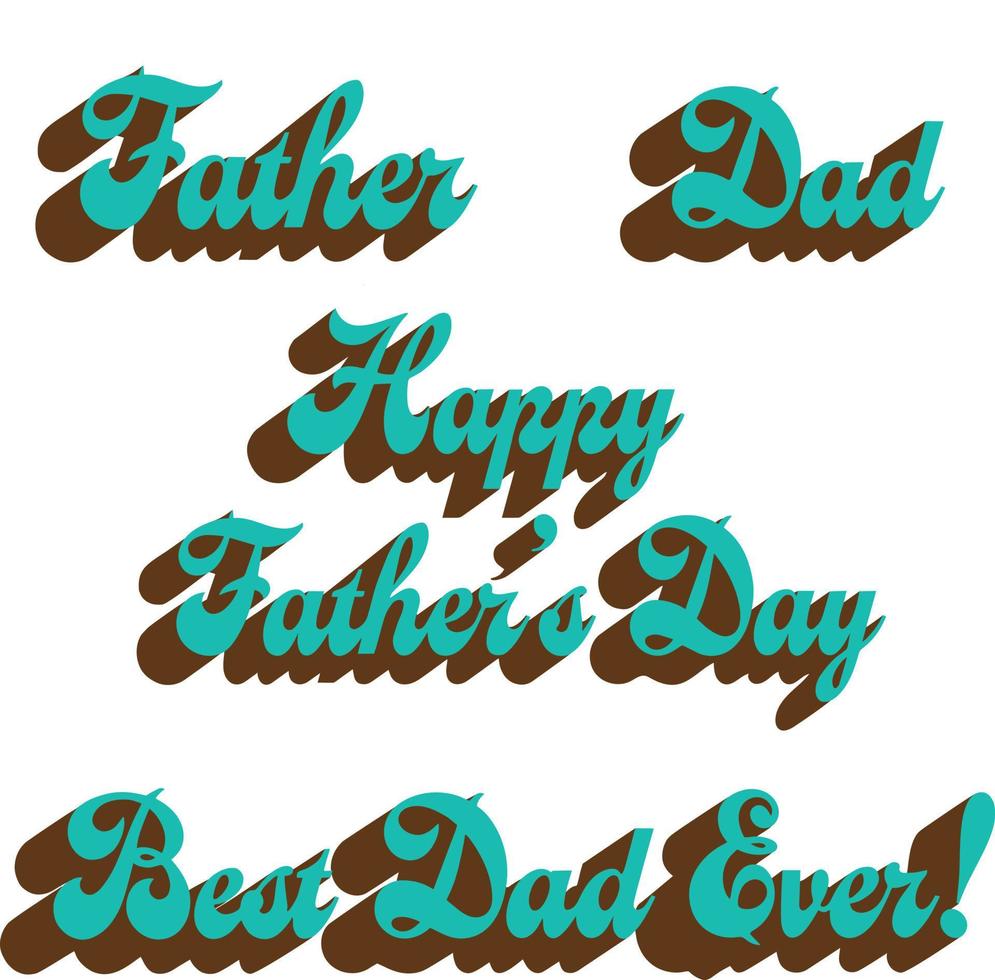 Happy fathers day vector typography graphics