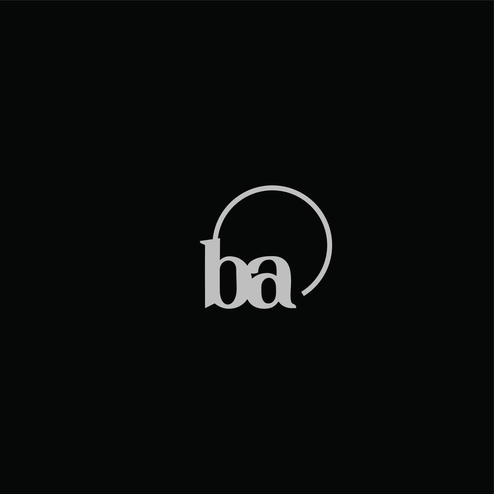 BA initials logo monogram vector