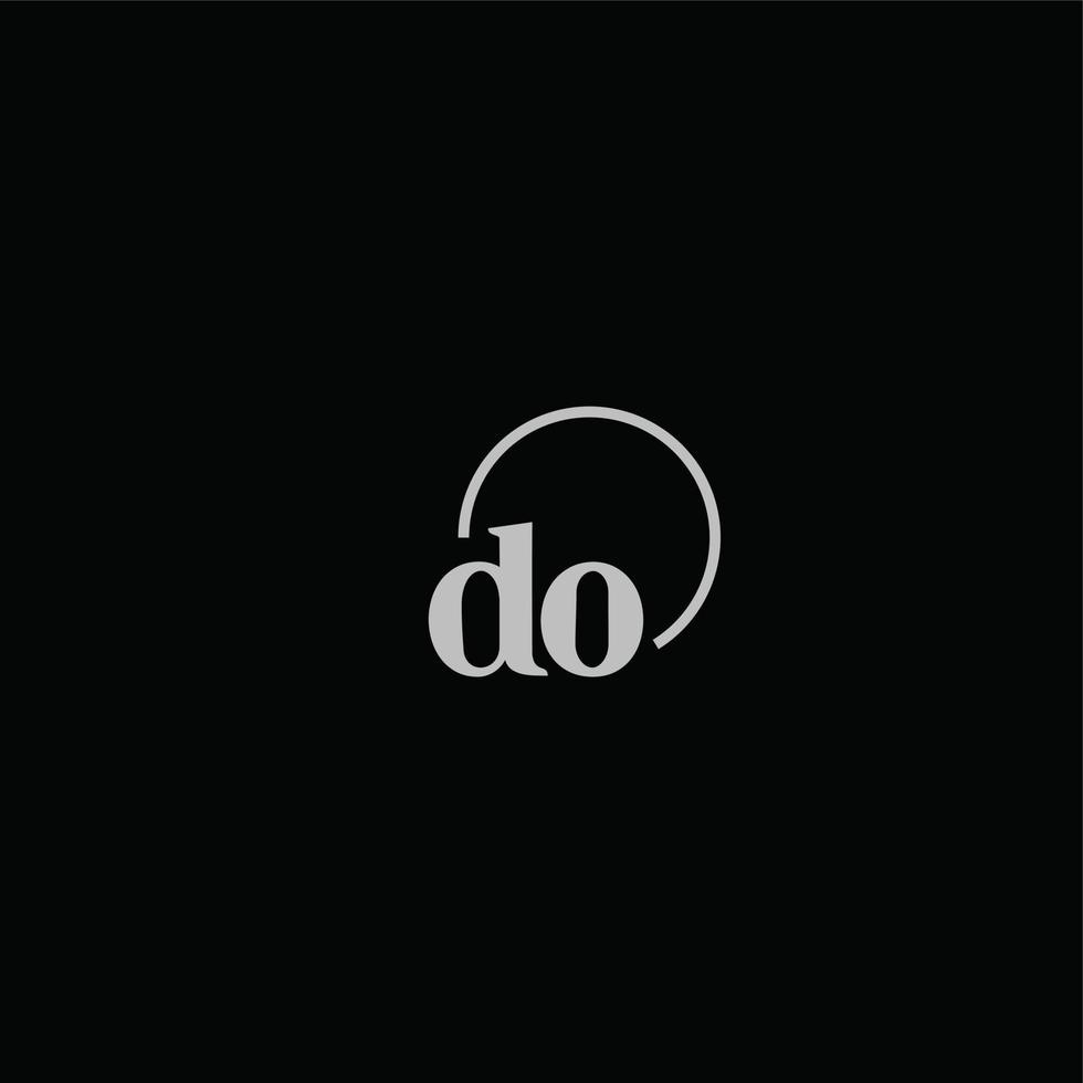 DO initials logo monogram vector