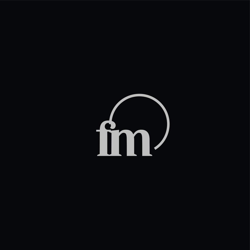 FM initials logo monogram vector