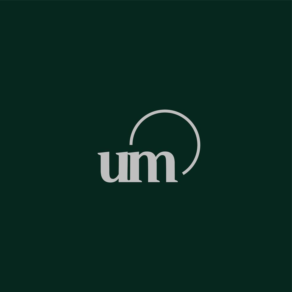 UM initials logo monogram vector