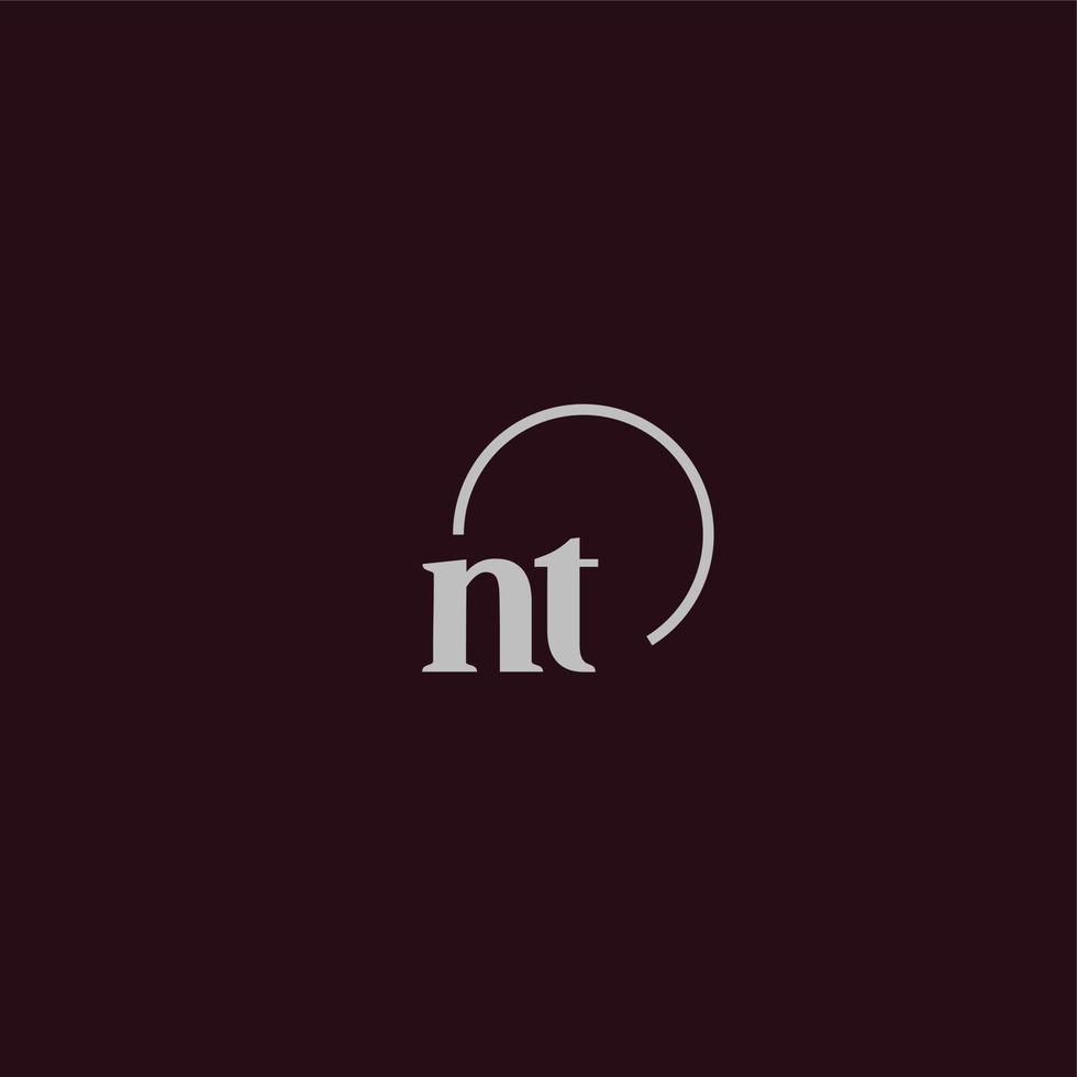 NT initials logo monogram vector