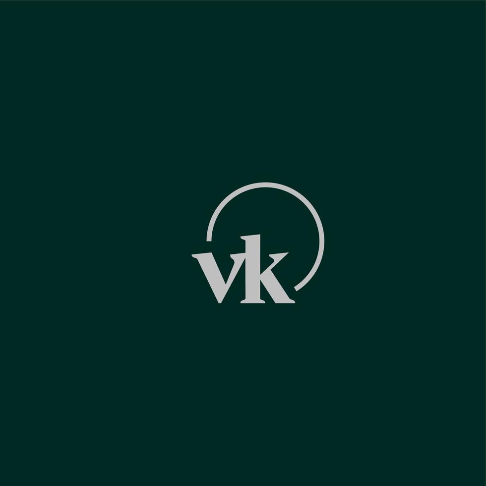 VK initials logo monogram vector