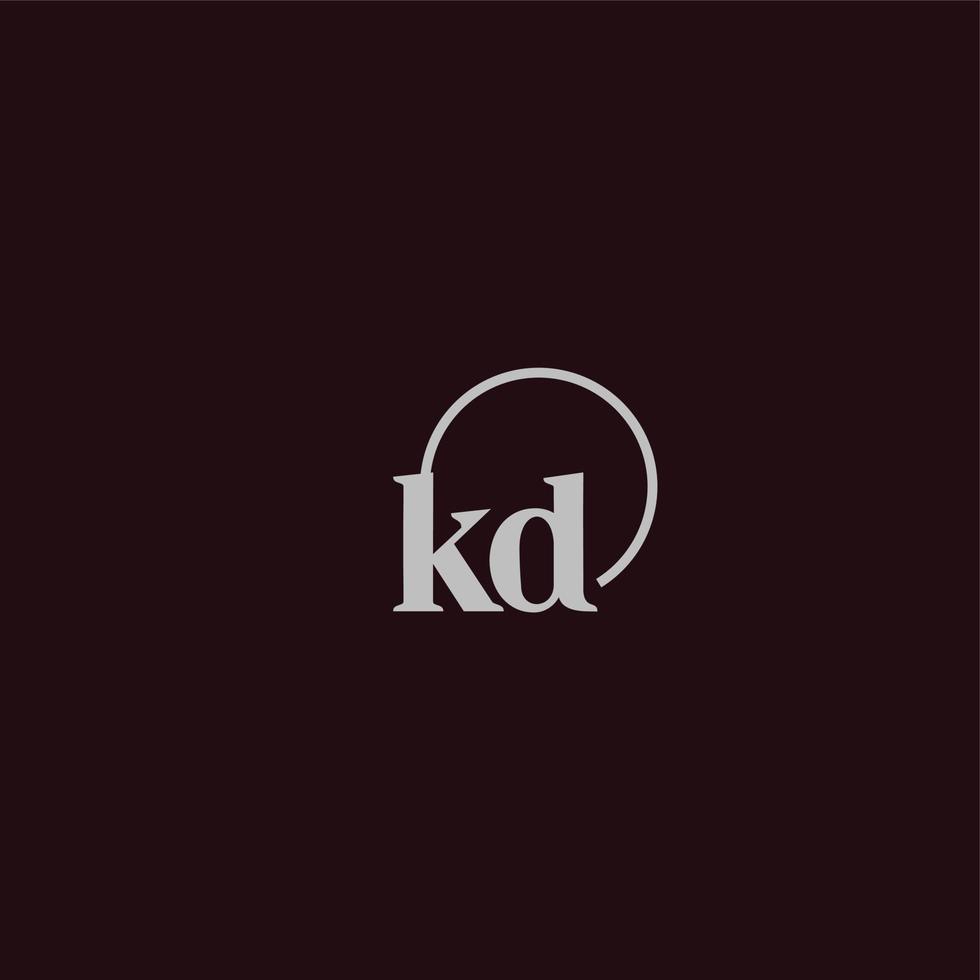 monograma del logotipo de las iniciales kd vector