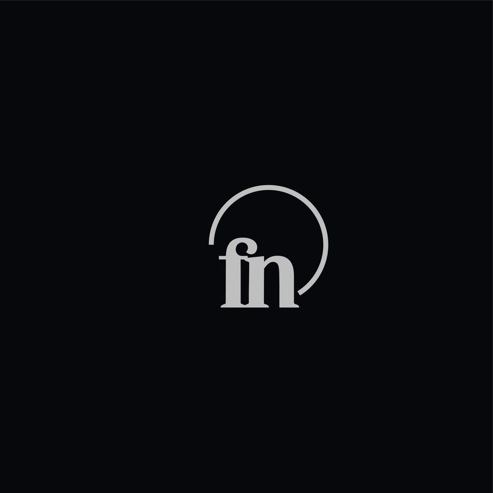 FN initials logo monogram vector