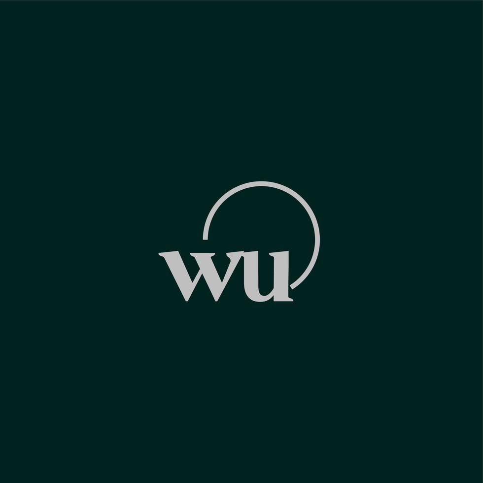 WU initials logo monogram vector