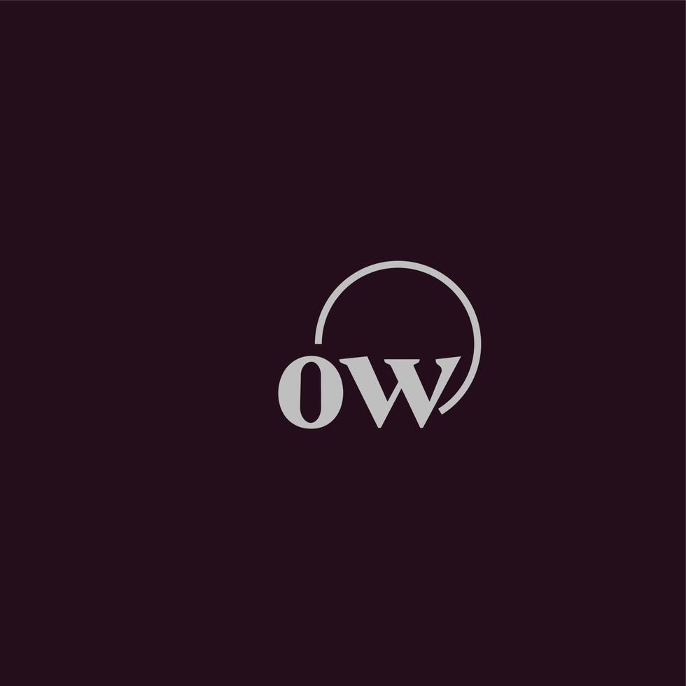 OW initials logo monogram vector