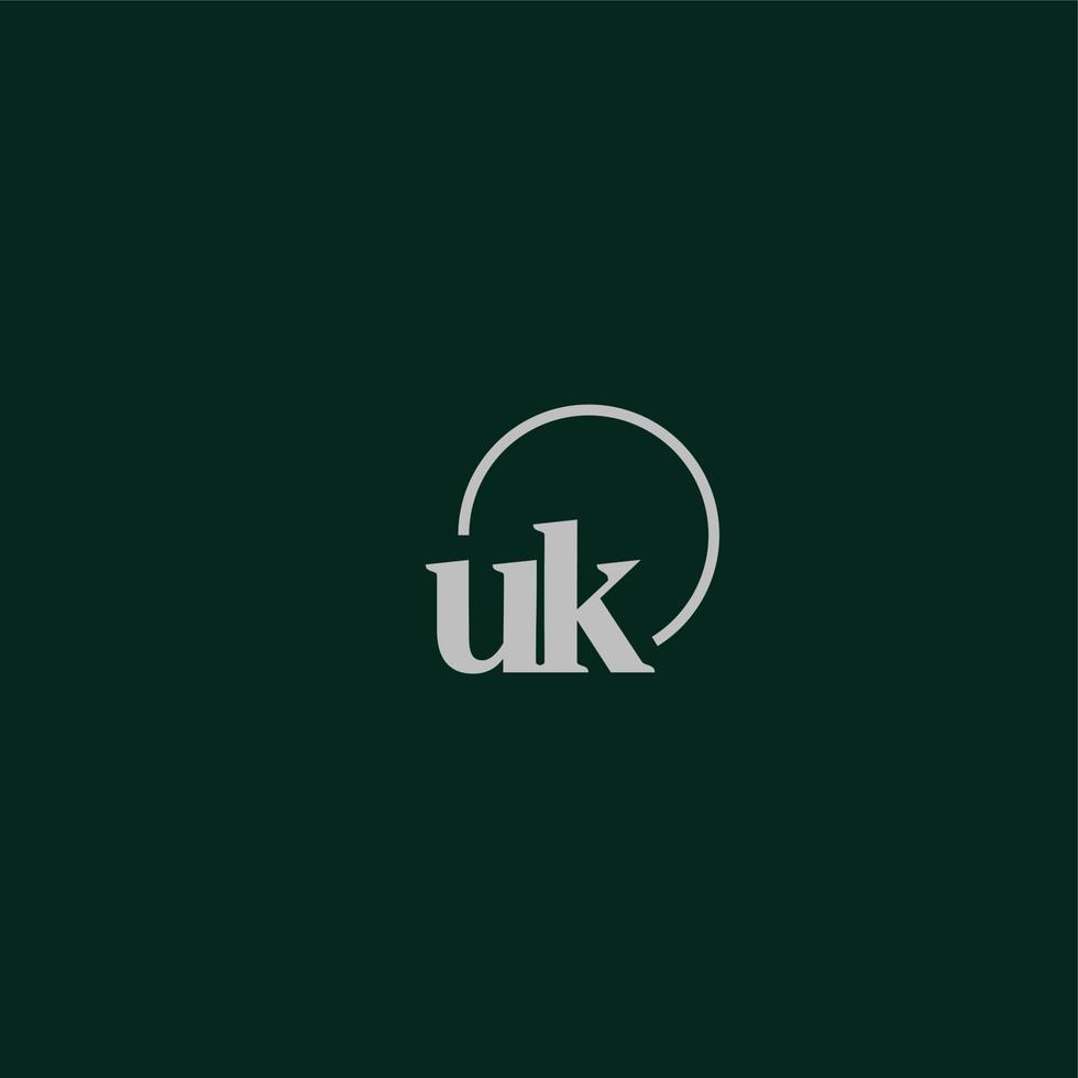 UK initials logo monogram vector