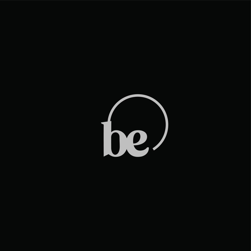 BE initials logo monogram vector