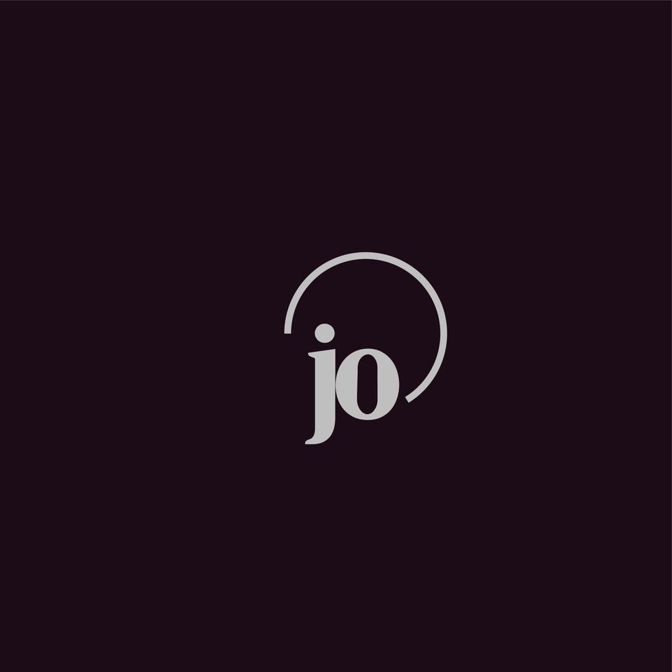 JO initials logo monogram vector