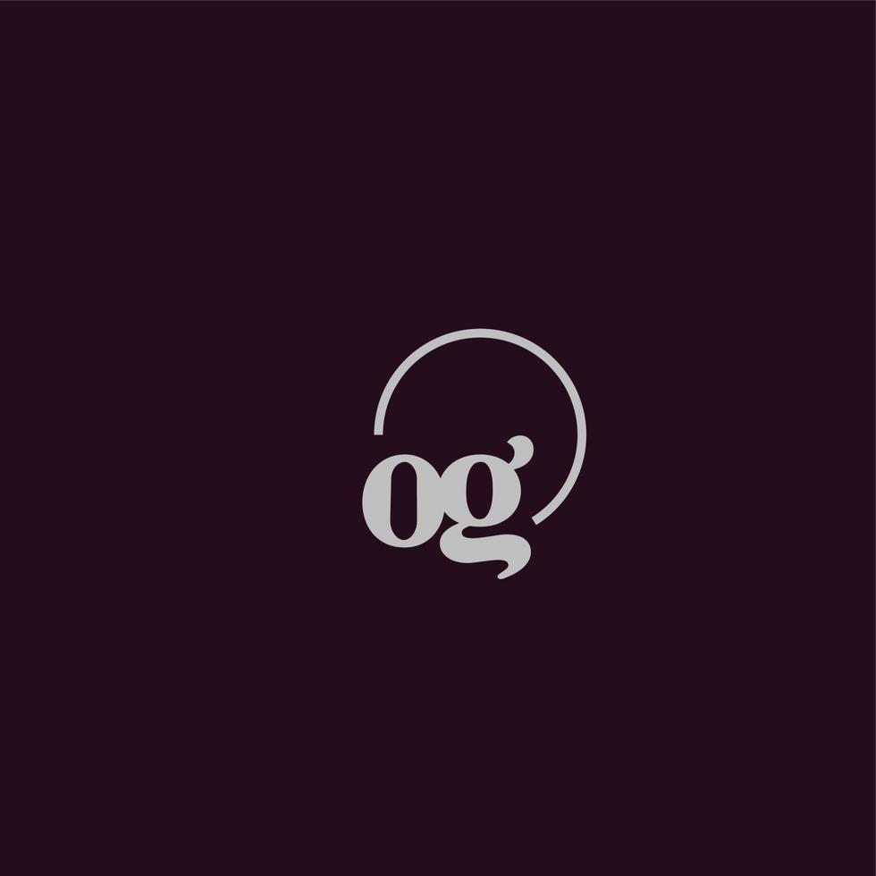 OG initials logo monogram vector