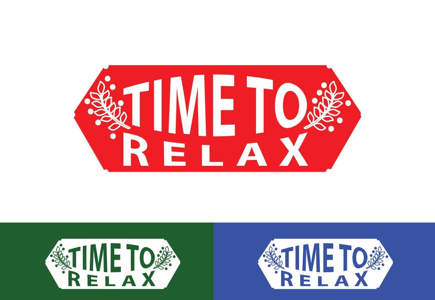 Time to relax letter t shirt, sticker and logo design template vector