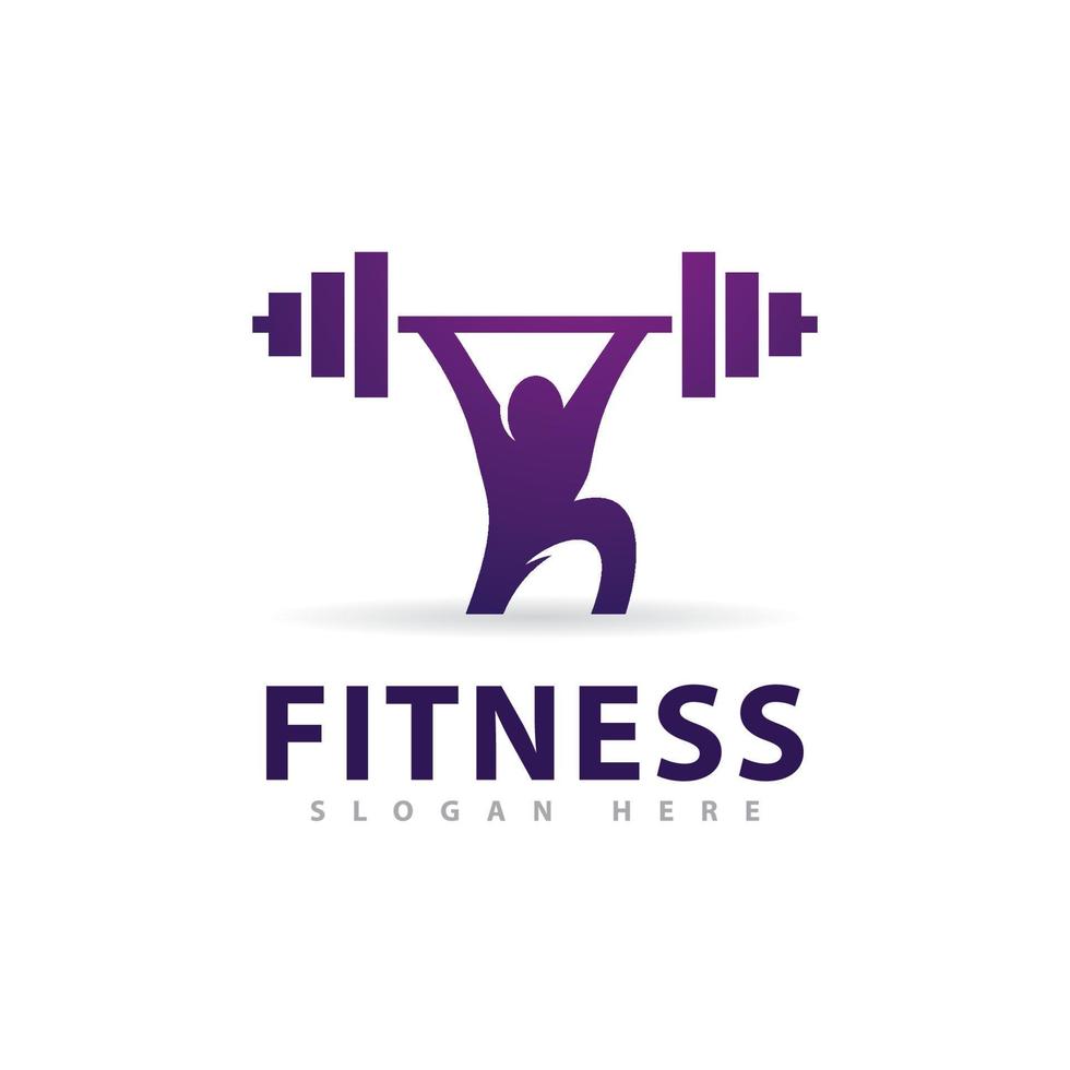 plantilla de diseño del logotipo del gimnasio, símbolos creativos del club de fitness vector