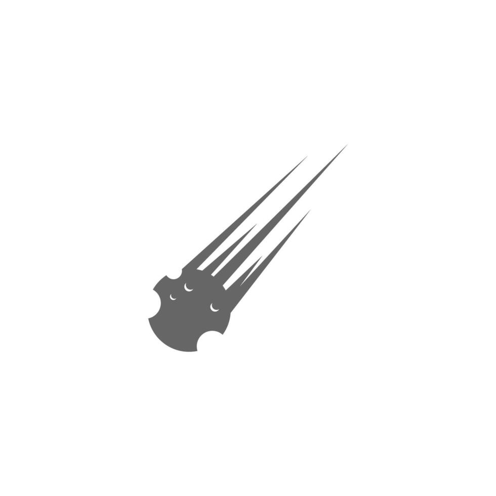 plantilla de ilustración de diseño de logotipo de icono de meteorito vector