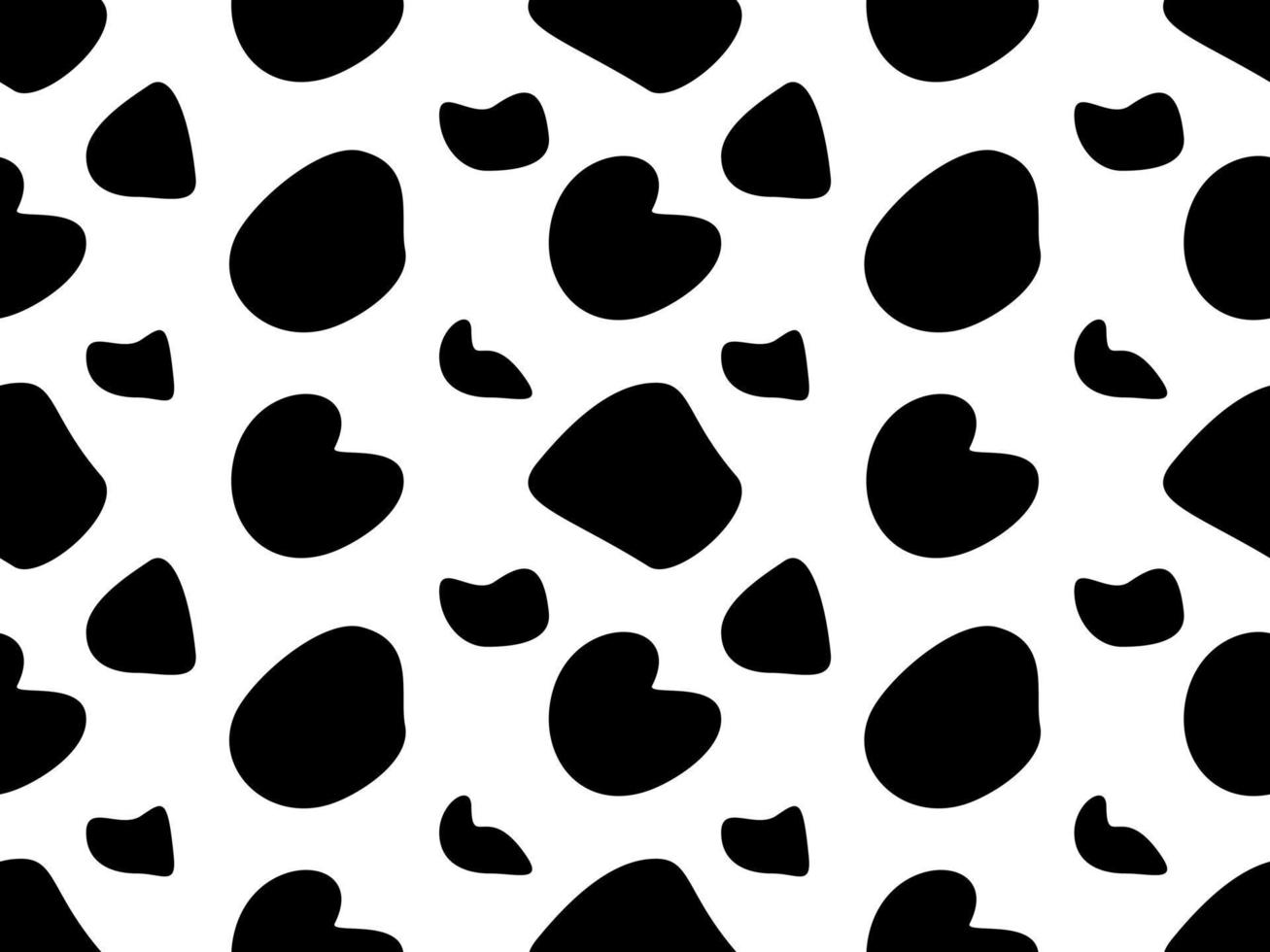 Cow seamless pattern on black background vector