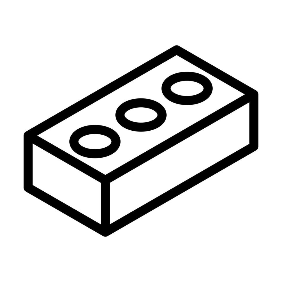hollow brick line icon vector illustration
