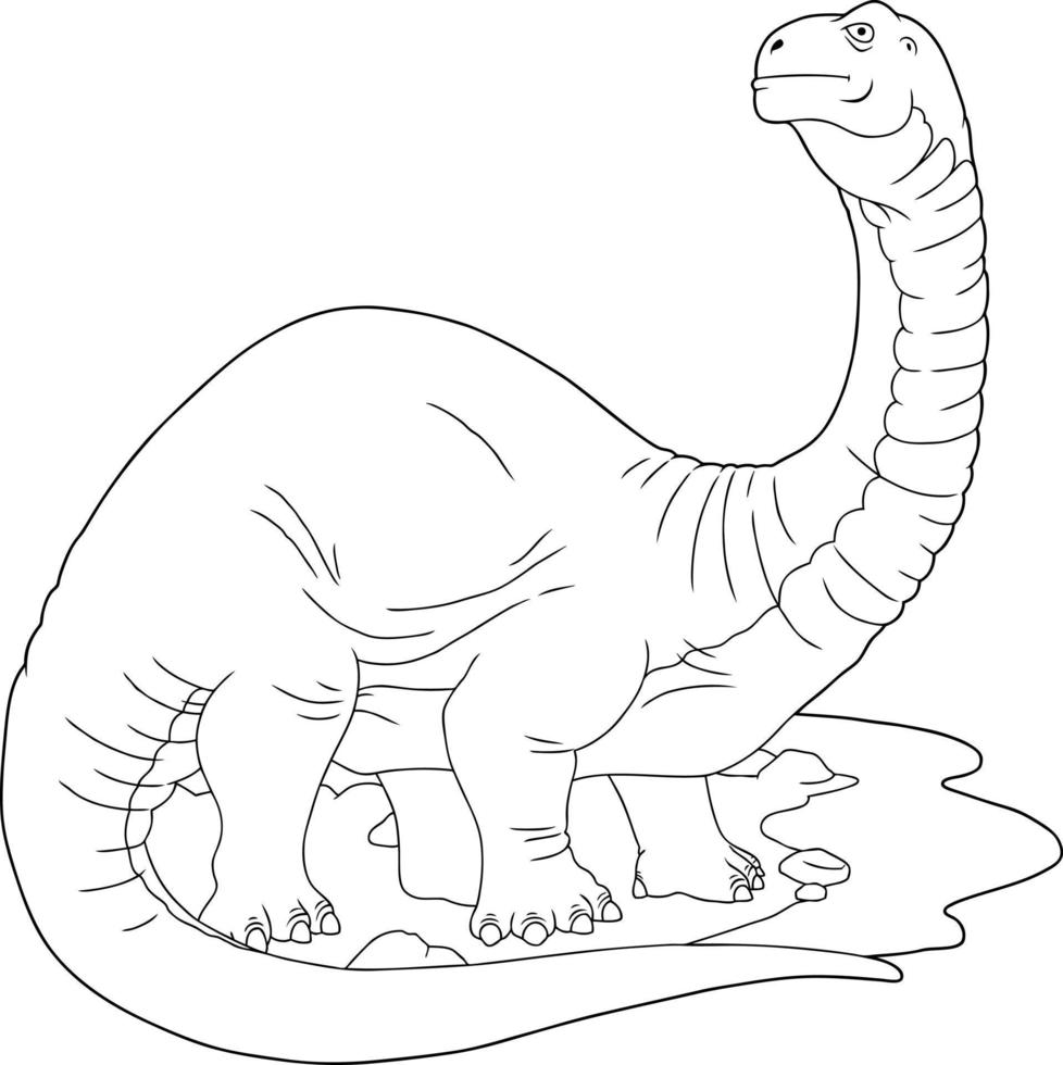 prehistoric dinosaur brachiosaurus vector