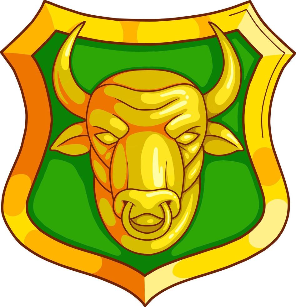 stock bull emblem vector