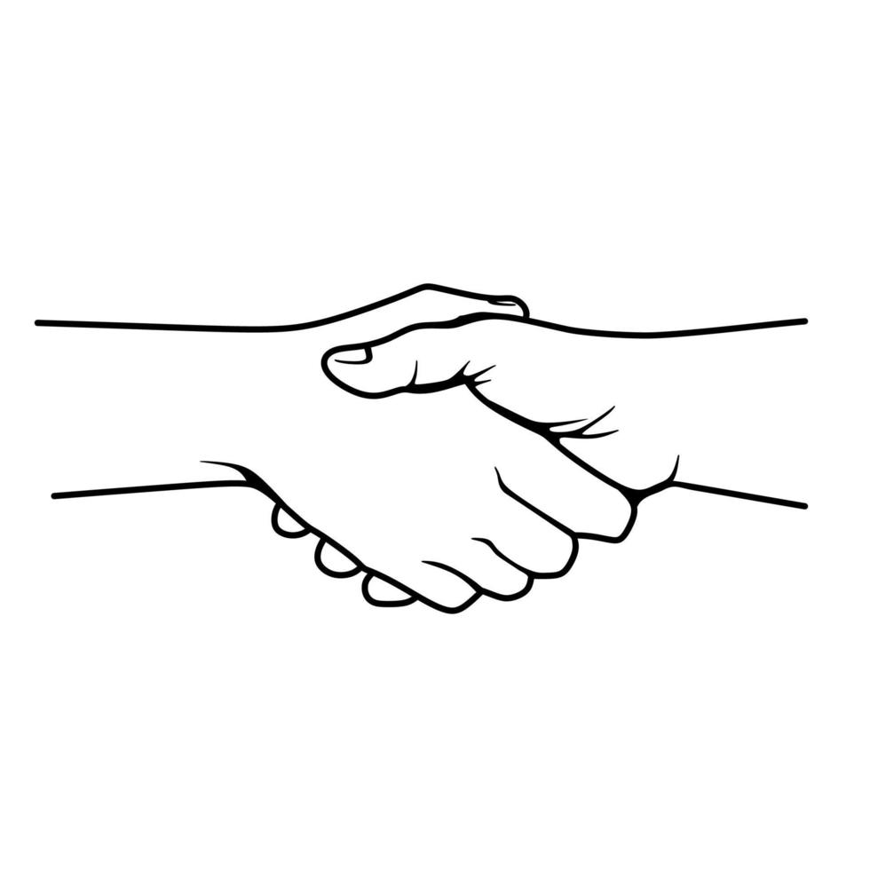 Handshake sign vector logo template