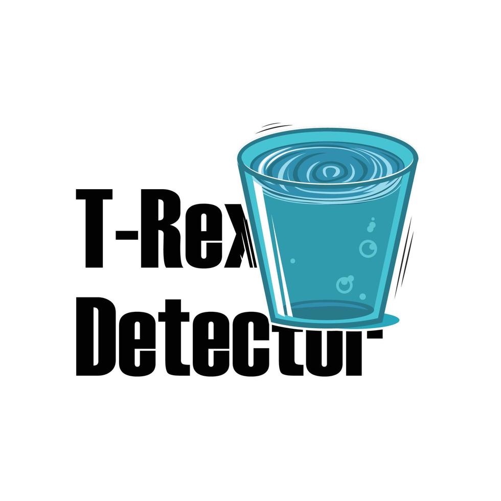 Diseño de ilustración de vector de detector t-rex