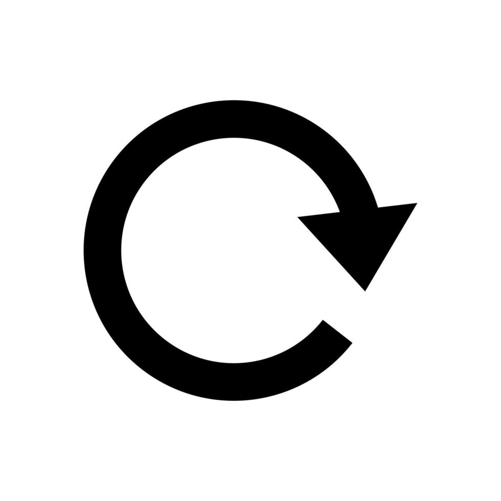 actualizar o actualizar el símbolo del icono. vector