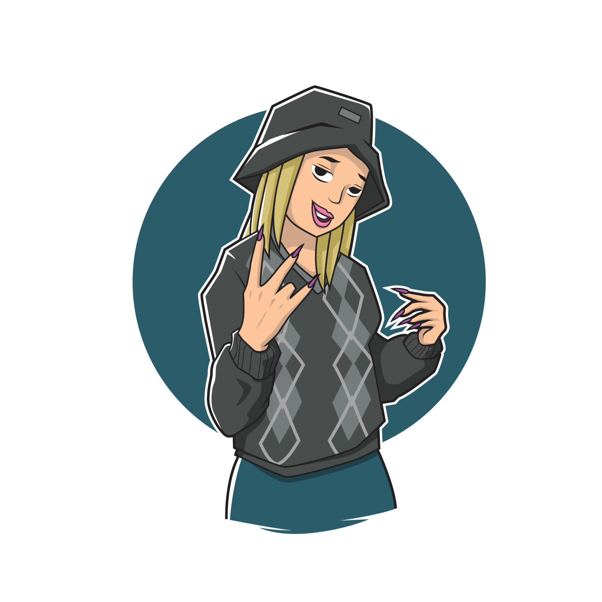 Hip Hop Girl Vector Art, Icons, and Graphics for Free Download