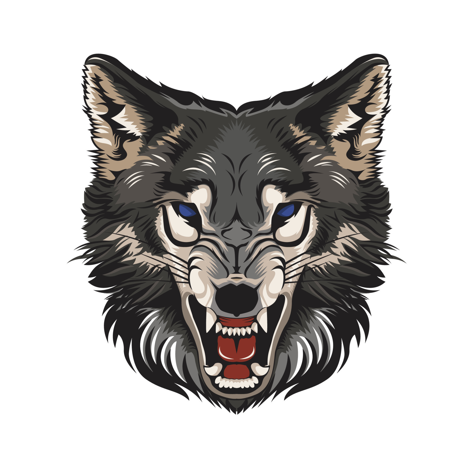 wolf head vector illustration design good fot t-shirt design 8258146 ...