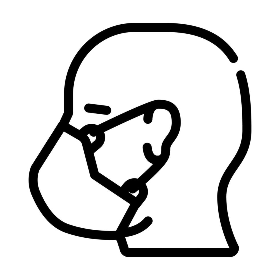 facial mask line icon vector illustration black